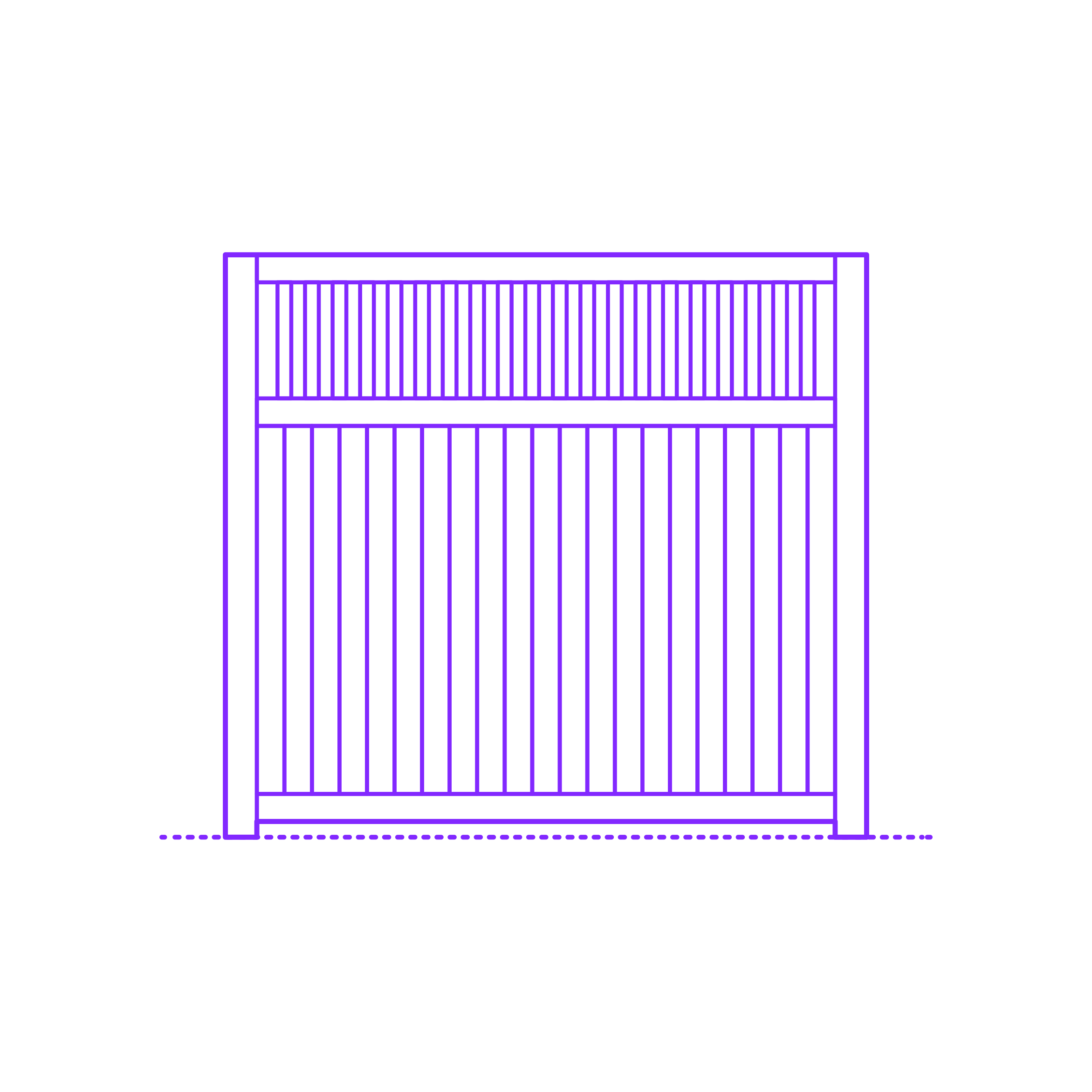 Buildings Fences Privacy Fence Spindle Top Stencil Svg Design File Free Vectors